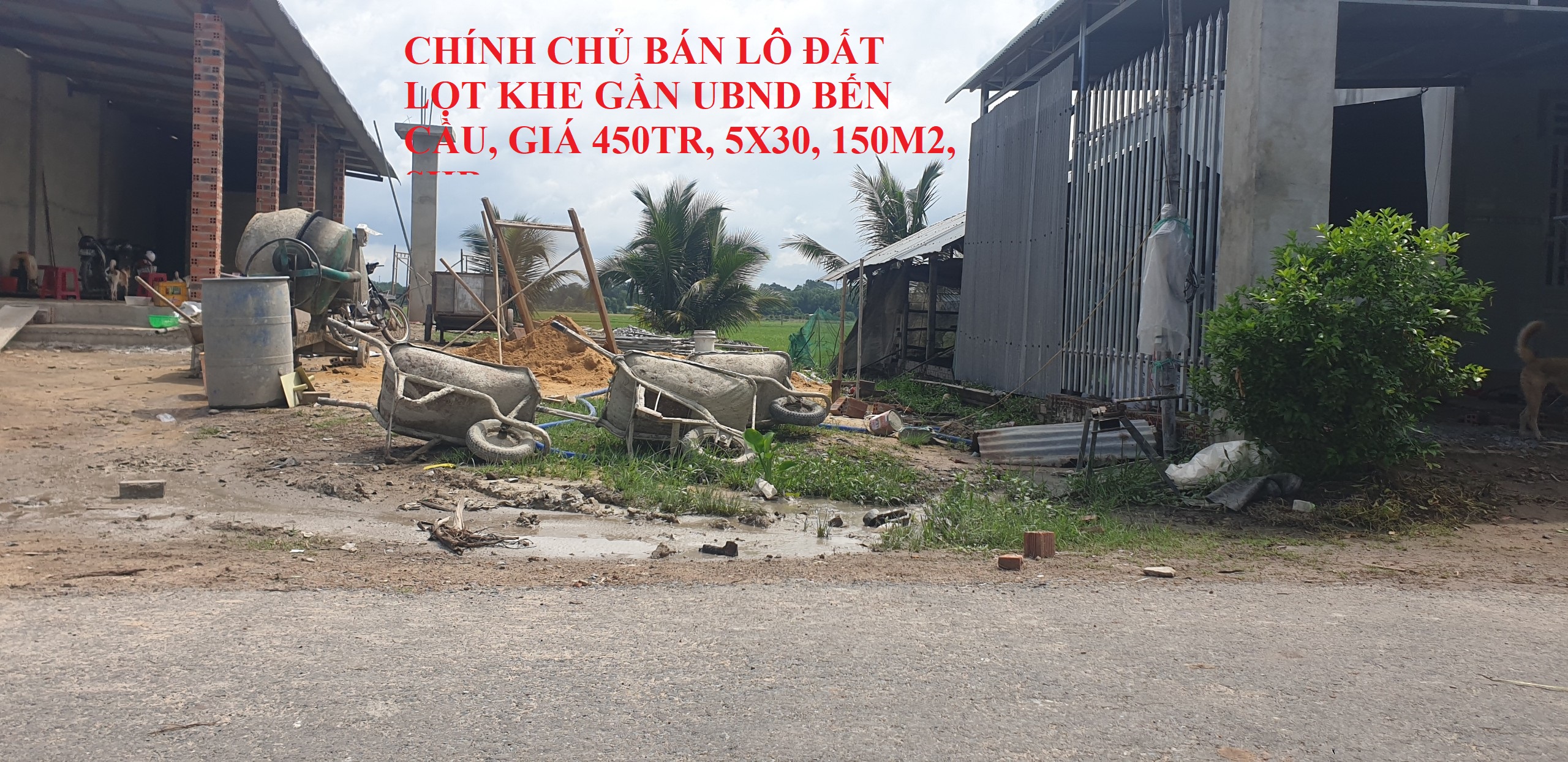 ĐẤT MẶT TIỀN NHÀ NƯỚC NGAY BẾN CẦU, GIÁ 550TR, 150M2